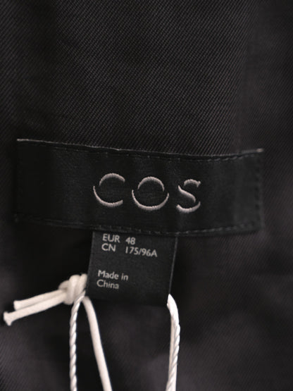 NEW Cos Black Cotton Coat Short Sleeves Size XXL