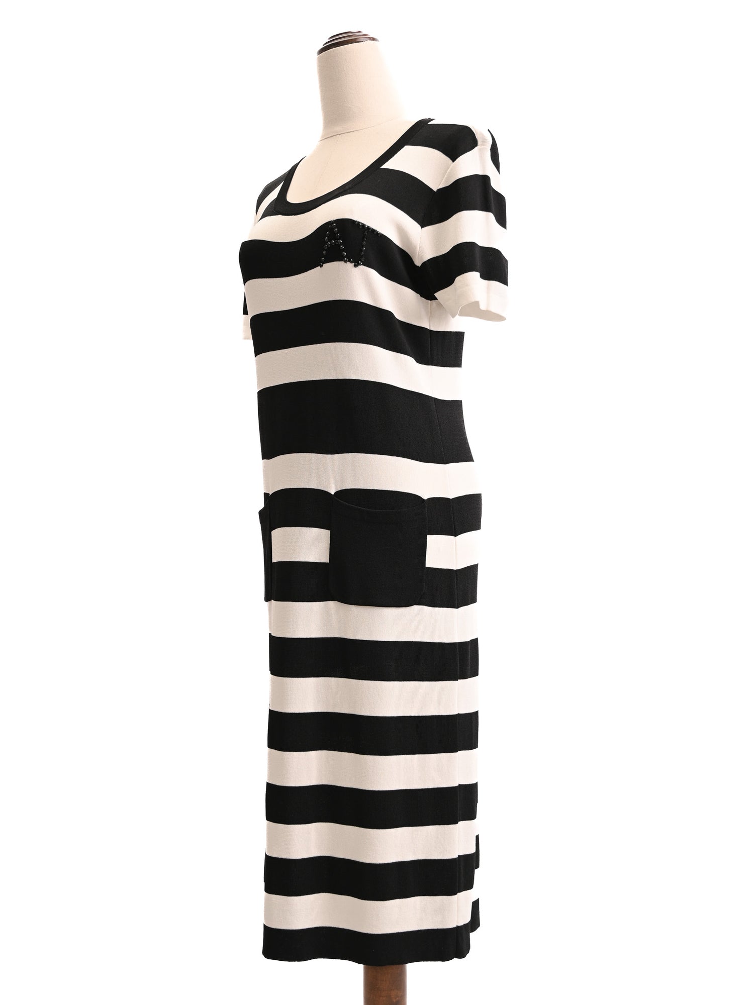 Good Valentino Black Wool Dress with Bow Detail Size N/A