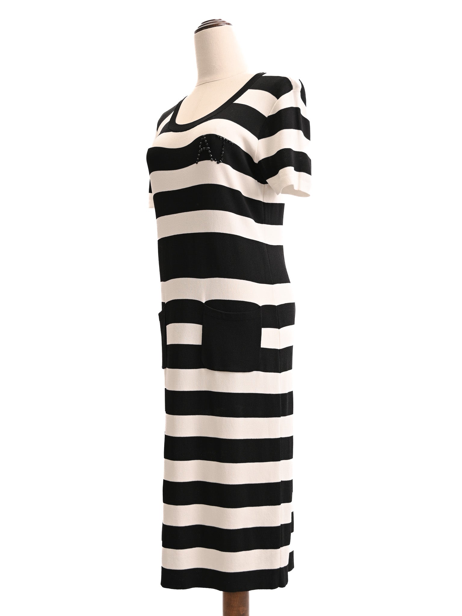 Good Valentino Black Wool Dress with Bow Detail Size N/A