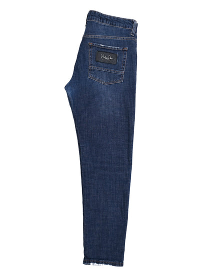 Excellent Phillipp Plein Blue Denim Jeans Size M with Distressing