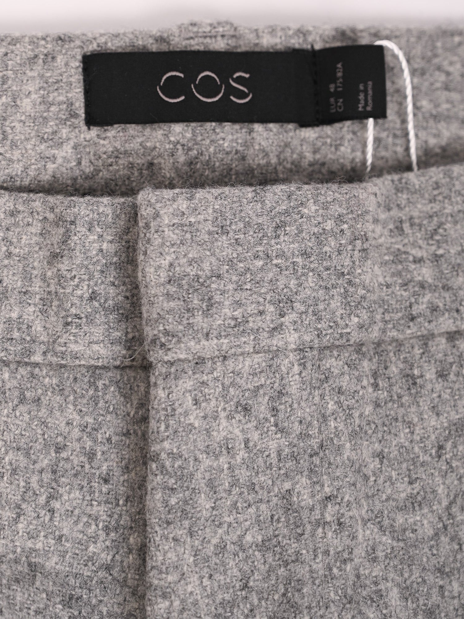 Excellent Cos Gray Wool Trousers Size S with Rolled Hem