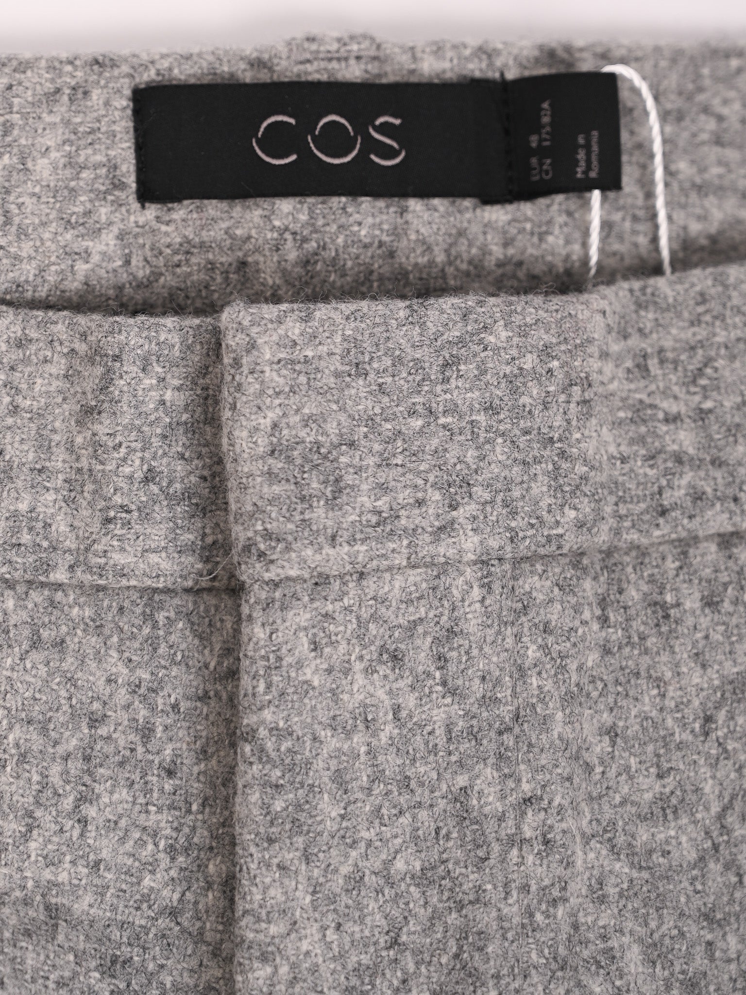 Excellent Cos Gray Wool Trousers Size S with Rolled Hem