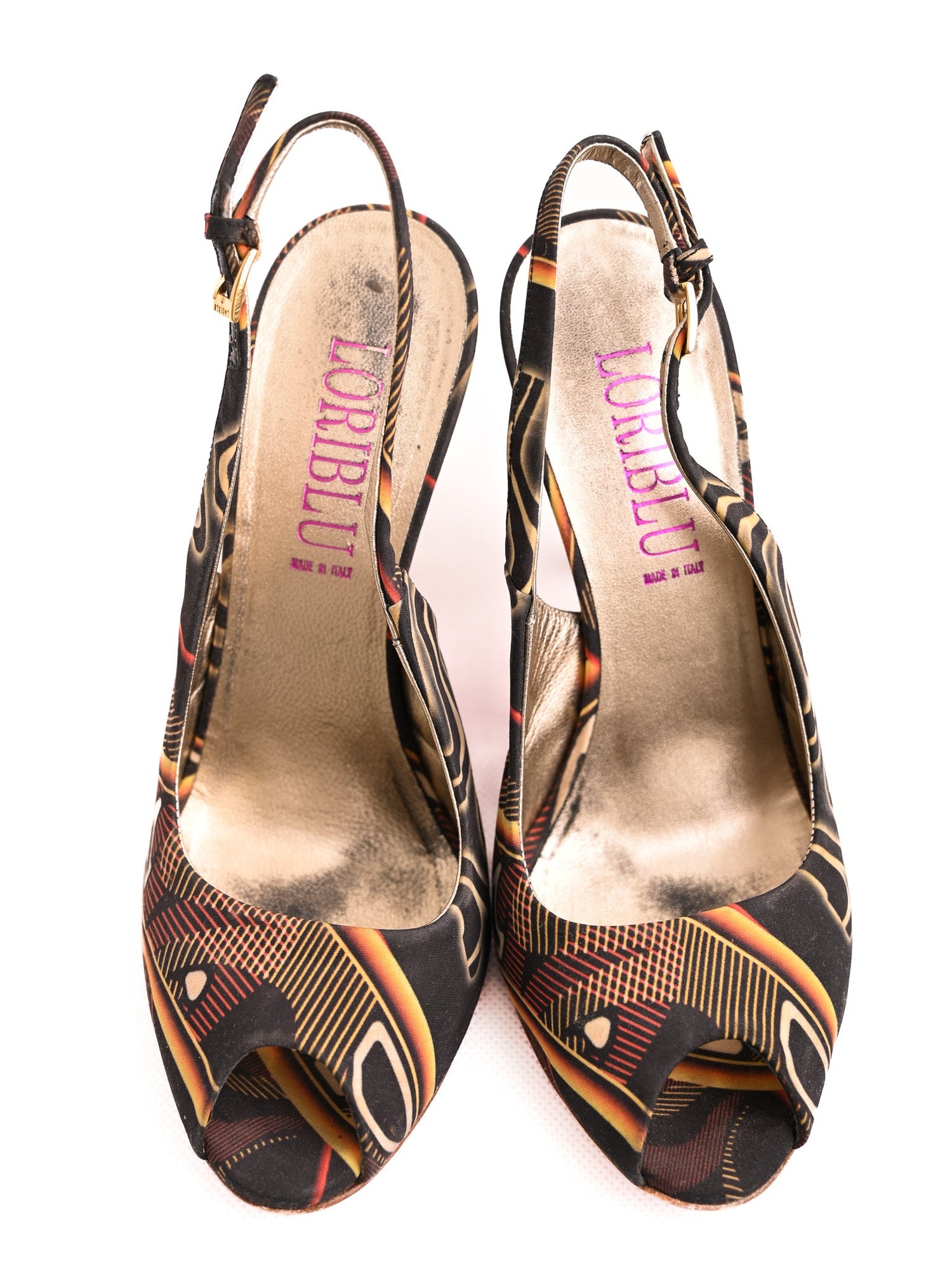 Excellent Easy by Loriblu High-Heeled Slingback Shoes Size 37