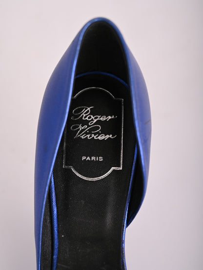 Average Condition Roger Vivier Blue High-Heeled Shoes
