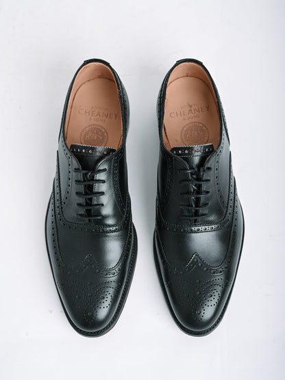 NEW Joseph Cheaney &amp; Sons Black Leather Dress Shoes Size 40.5