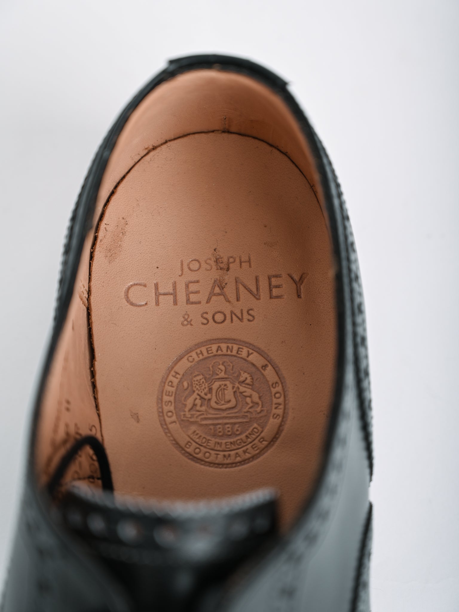 NEW Joseph Cheaney &amp; Sons Black Leather Dress Shoes Size 40.5