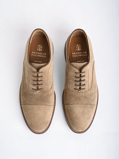 NEW Brunello Cucinelli Orange Leather Oxford Shoes Size 42