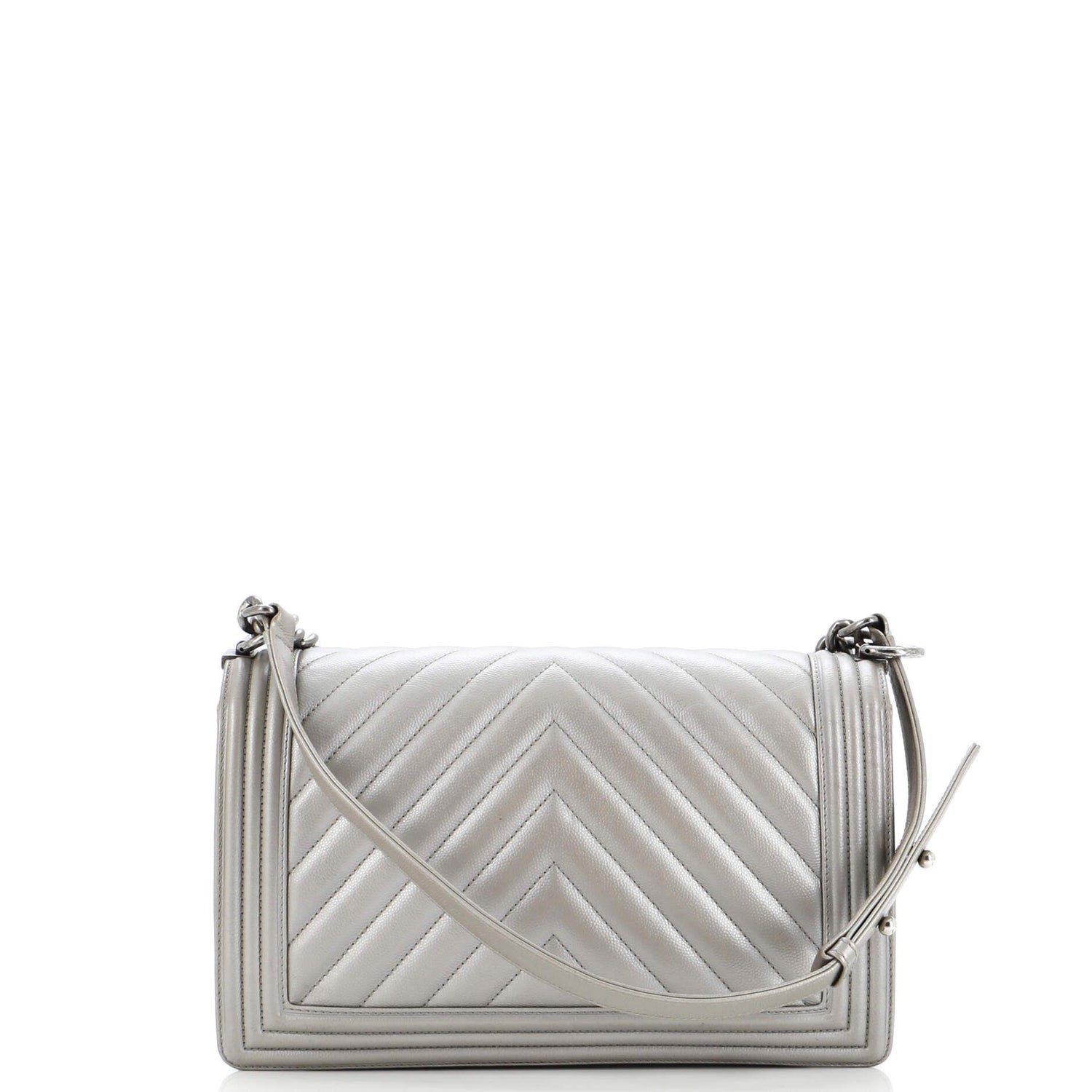 Chanel Boy Flap Bag Chevron Caviar New Medium