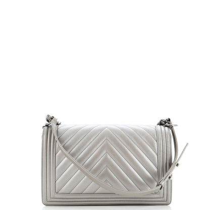 Chanel Boy Flap Bag Chevron Caviar New Medium