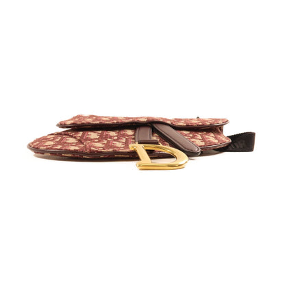 Dior Canvas Golden Waist Bag Red Waist Bag Body Bag Red Canvas Saddle Belt Bag