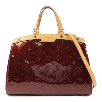 Louis Vuitton Vernis Brea Mm Hand-milled Bag For Shoulder And Back Red/rouge Fauviste Red Wine 2way Shoulder Bag M 91690