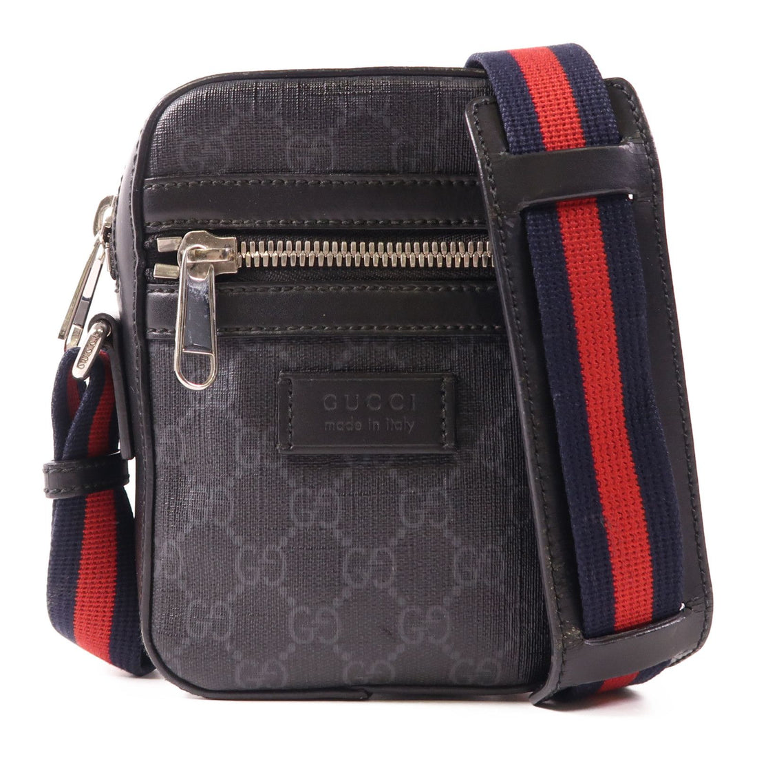 Gucci GG Supreme Monogram Appia Calfskin Web Small Camera Messenger Bag