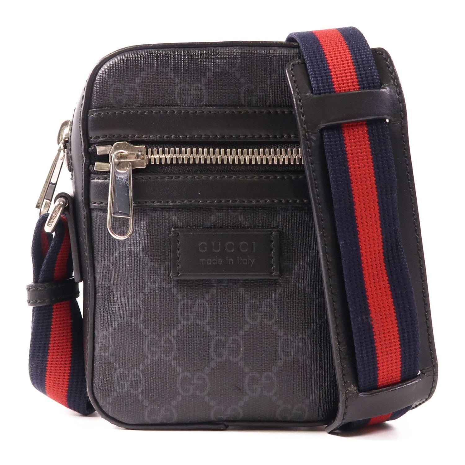 Gucci GG Supreme Monogram Appia Calfskin Web Small Camera Messenger Bag
