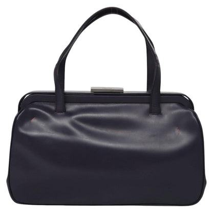 Prada Hand Bag Leather Purple Auth