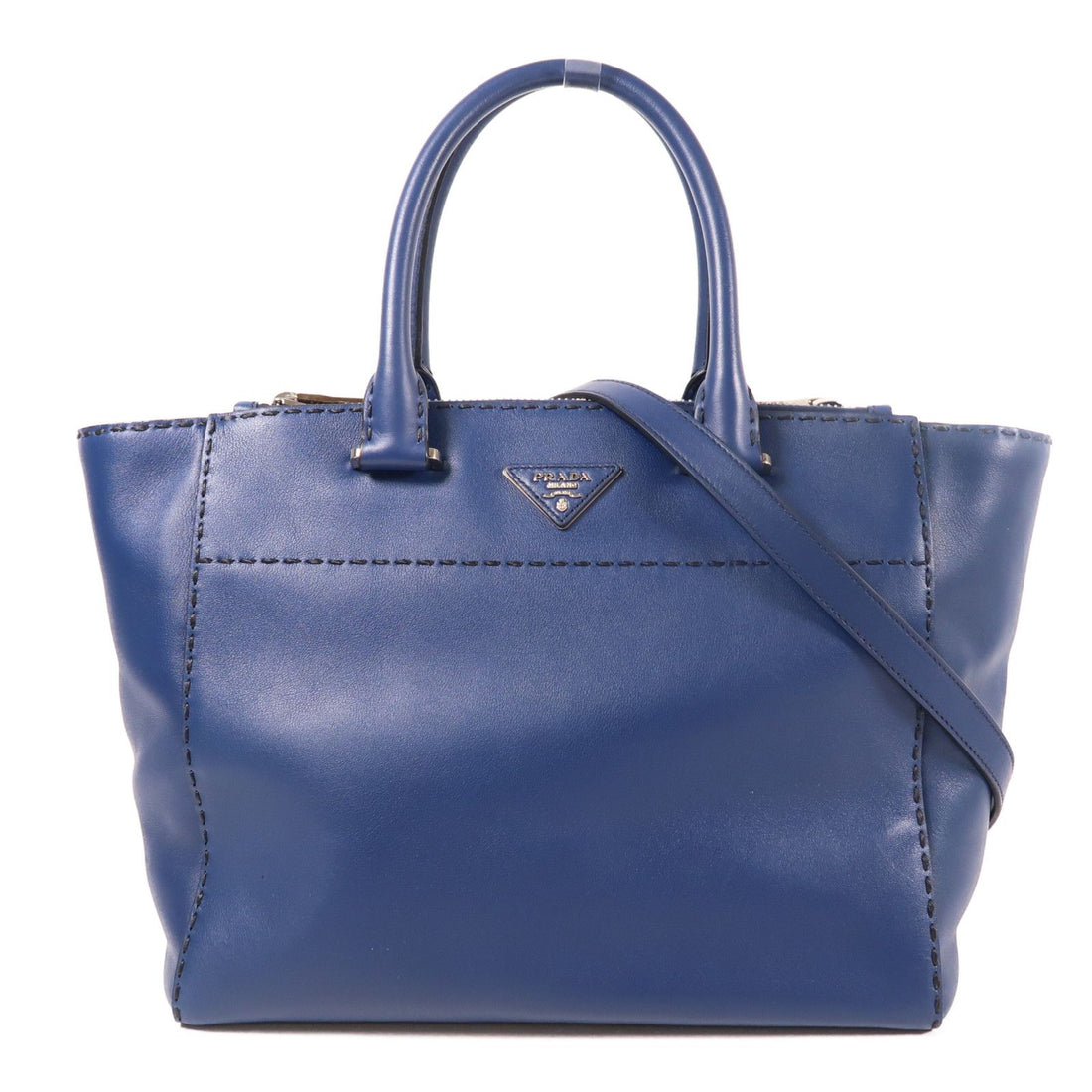 Prada Cowhide Leather 2Way Shoulder Bag 2way Shoulder Bag Blue Calfskin (cowhide) Bn 2857
