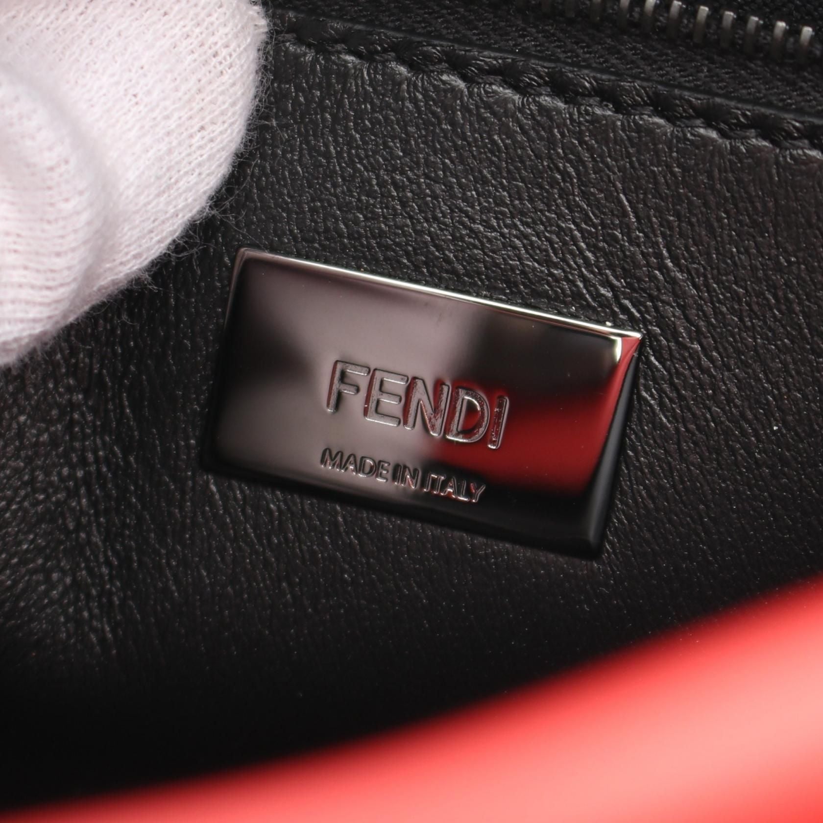 Fendi Mini Peekaboo Iconic Handbag Red Leather 8bn 316