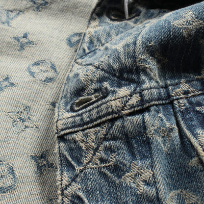 Louis Vuitton X Supreme Monogram Denim Jacket Hda 91wall Cotton Blue Mens 44