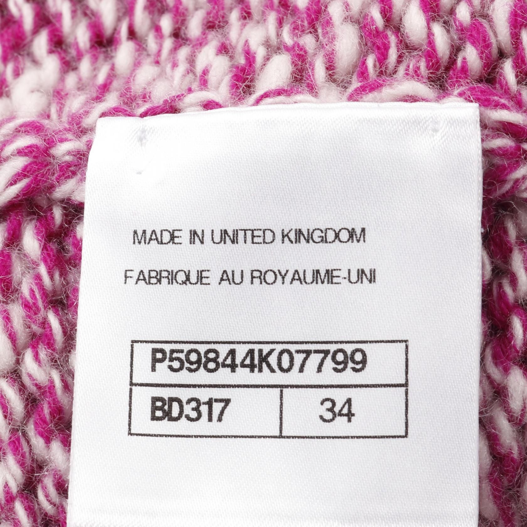 Chanel Purple White Cardigan Cashmere P 59844k 07799