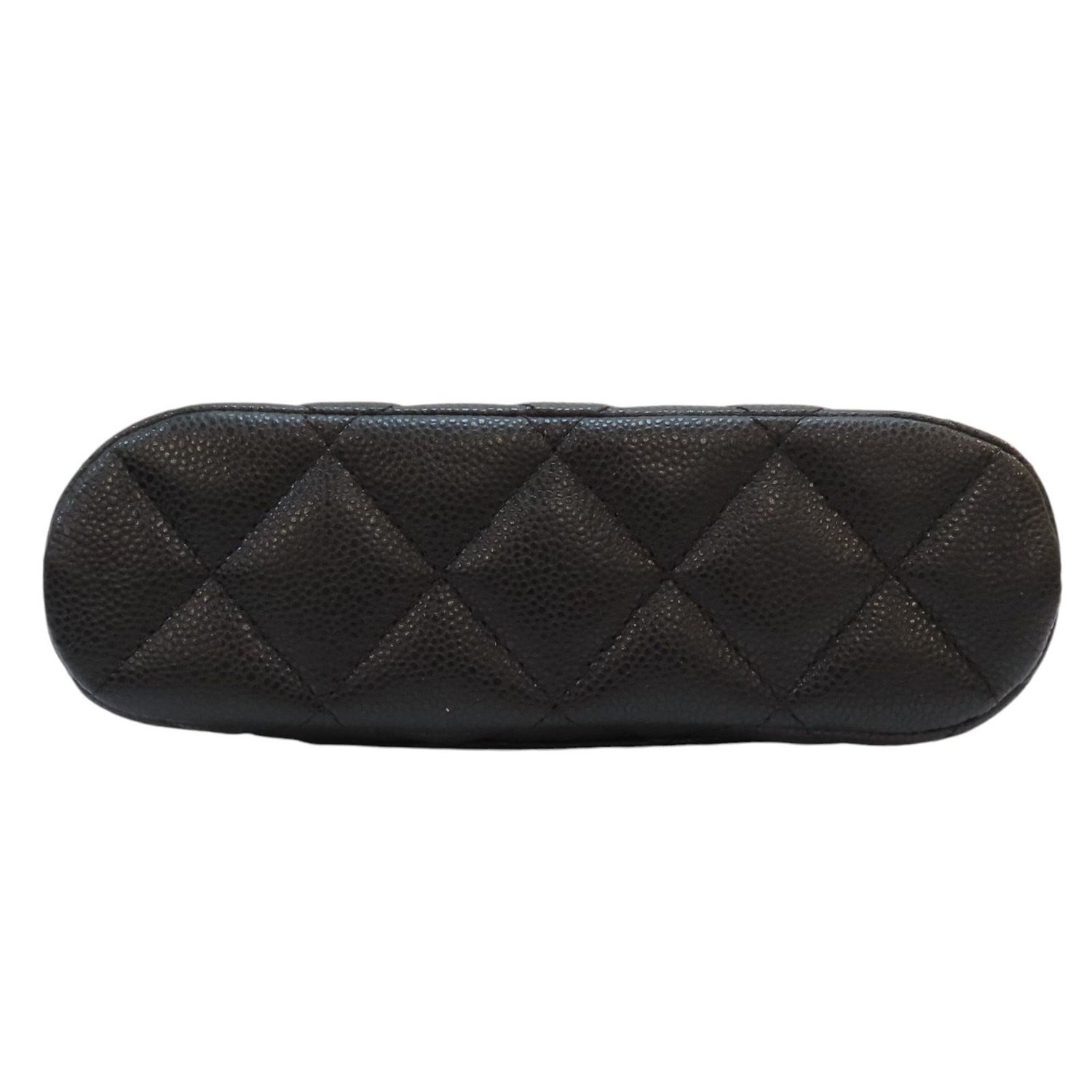 Chanel Classic Clutch With Chain Shoulder Bag Black Quilted Caviar