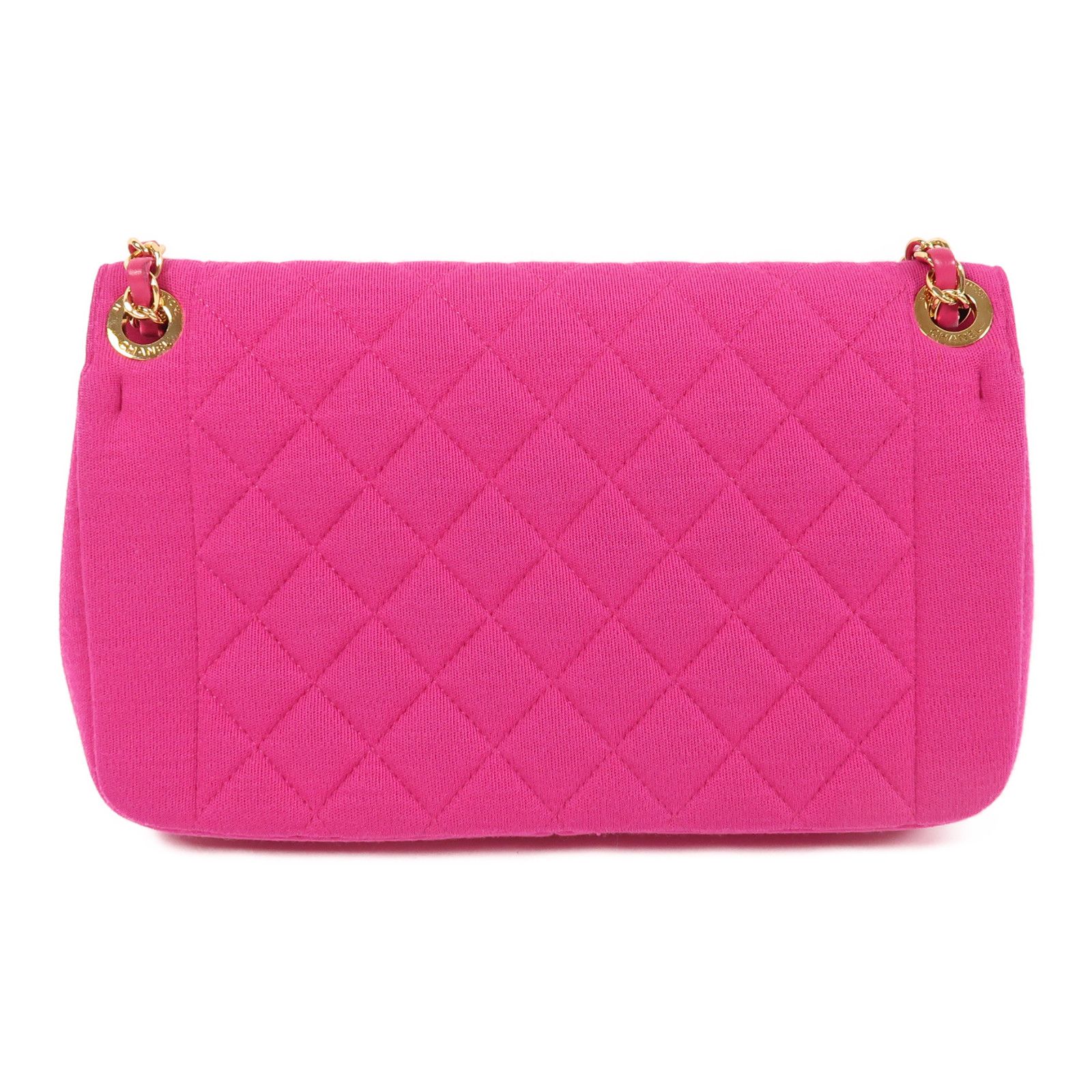Chanel Pink Cotton/cowhide Leather Shoulder Bag Golden Shoulder Bag Powder Red Shoulder Bag Cotton Calfskin (cowhide)