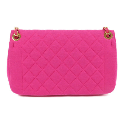 Chanel Pink Cotton/cowhide Leather Shoulder Bag Golden Shoulder Bag Powder Red Shoulder Bag Cotton Calfskin (cowhide)