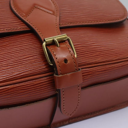 Louis Vuitton Epi Cartouchiere Mm Shoulder Bag Brown M 52243 Lv Auth