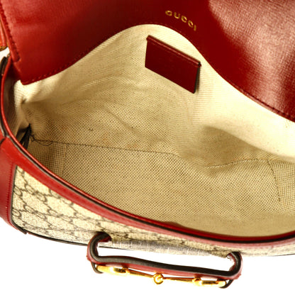 Gucci Horsebit 1955 Shoulder Bag Gg Coated Canvas Mini