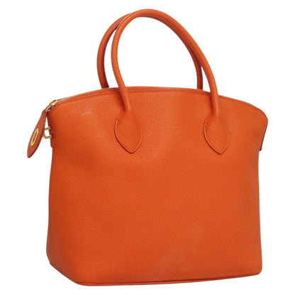 Louis Vuitton Suhari Lockit Pm Hand Bag Taurillon Leather Orange Lv Auth