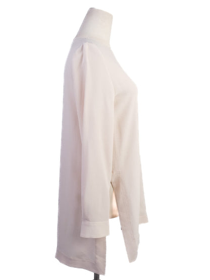 NEW Antonelli White Silk Tunic Blouse Size XS for Women