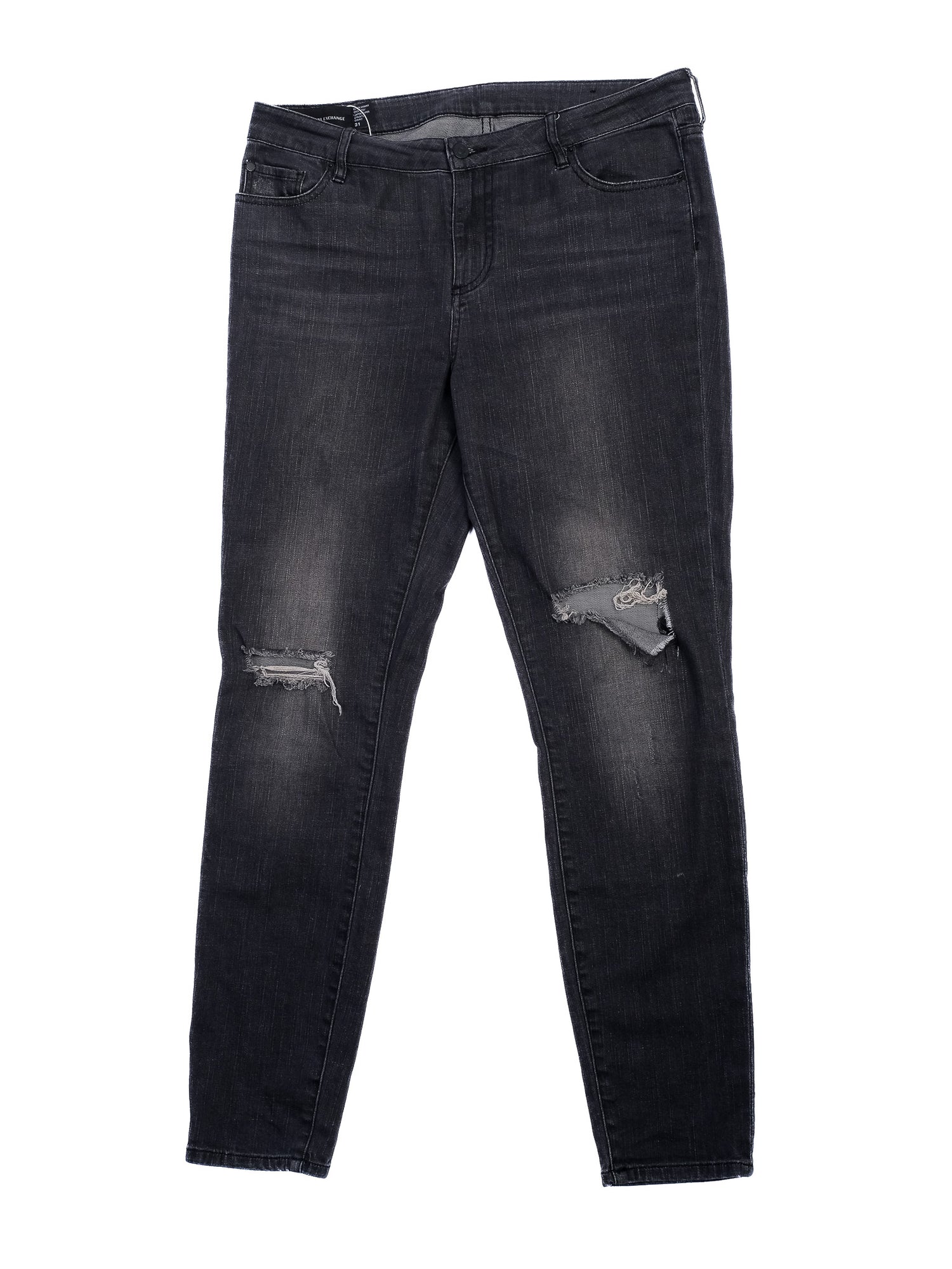 EXCELLENT Armani Exchange Gray Distressed Jeans for Women