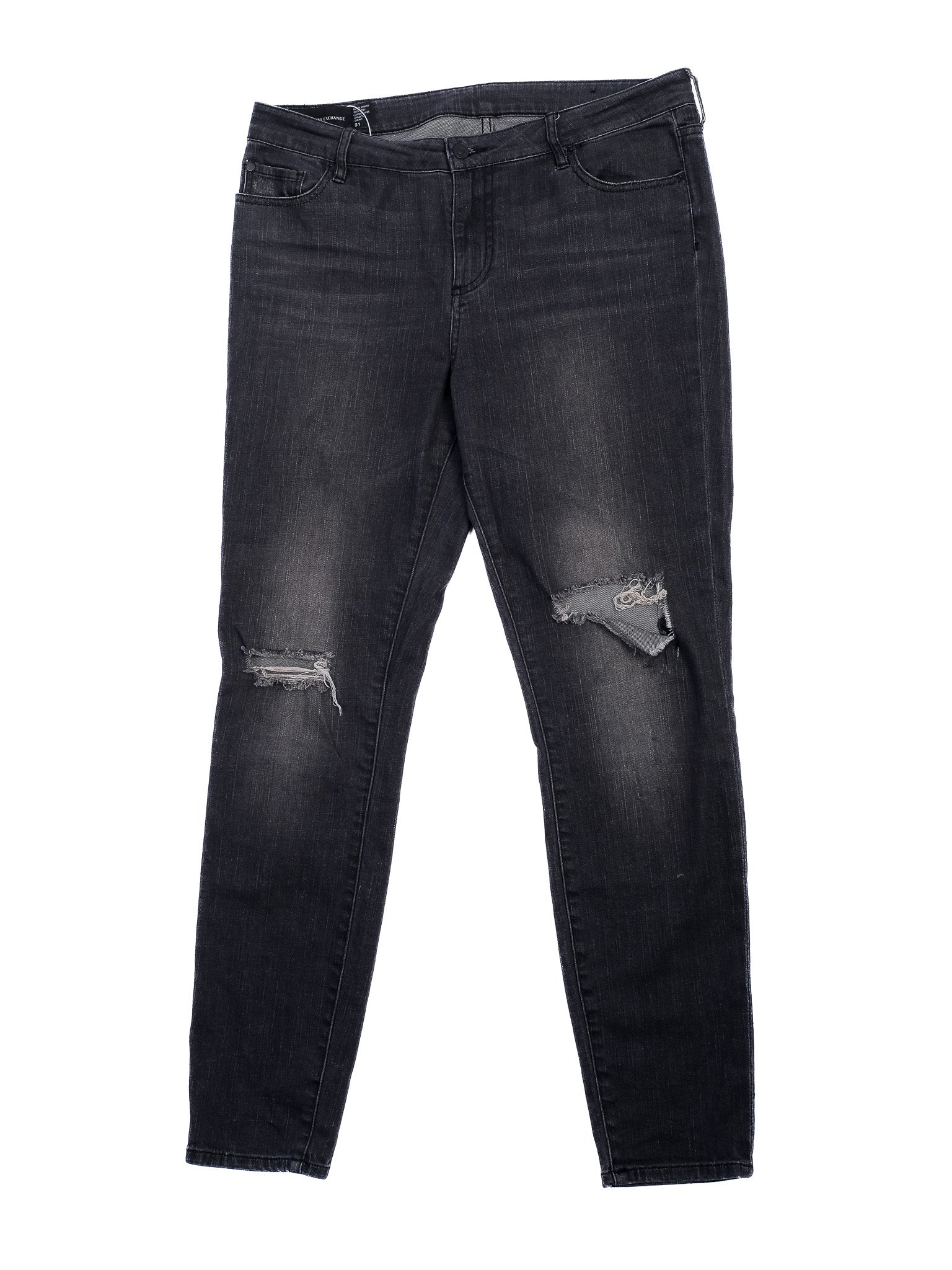EXCELLENT Armani Exchange Gray Distressed Jeans for Women