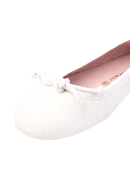 Good Pretty Ballerinas White Leather Ballet Flats Size 31 for Kids
