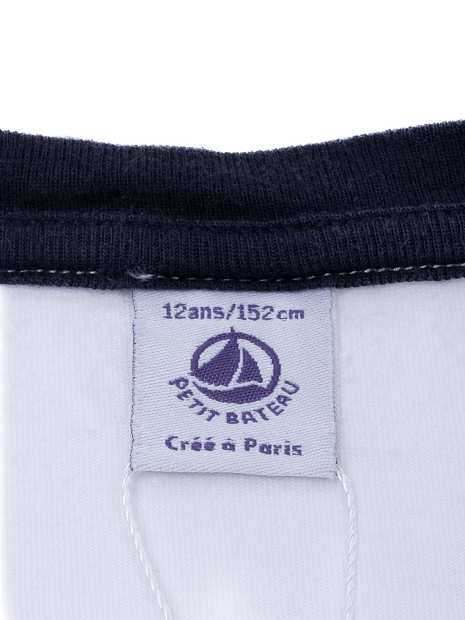 Excellent Petit Bateau White Long Sleeve T-Shirt Size 12 - CLUB de SKI