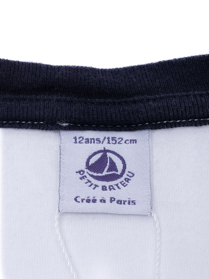 Excellent Petit Bateau White Long Sleeve T-Shirt Size 12 - CLUB de SKI