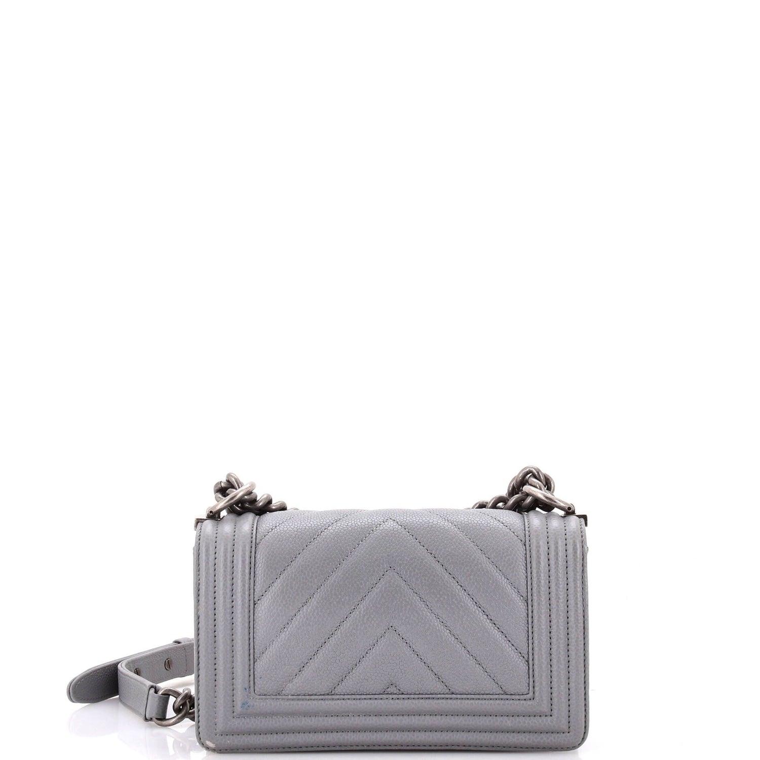 Chanel Boy Flap Bag Chevron Caviar Small