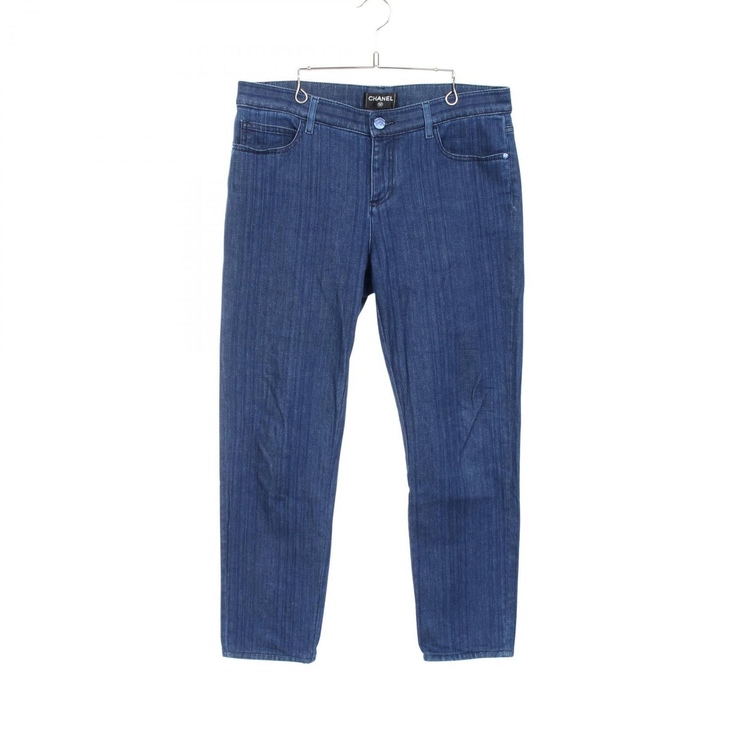 Chanel Navy Denim Pants Cotton P 58717