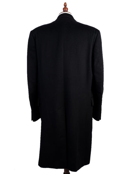 Excellent Corneliani Black Cashmere Overcoat for Men