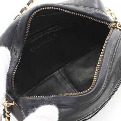 Chanel Black Matelasse Big Coco Mark Shoulder Bag Lambskin (sheep Leather)