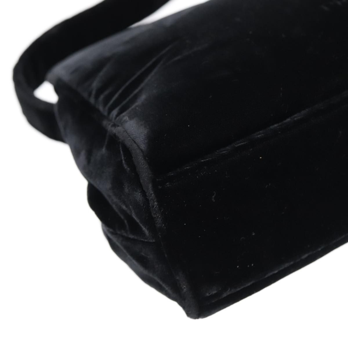 Prada Shoulder Bag Velor Black Auth