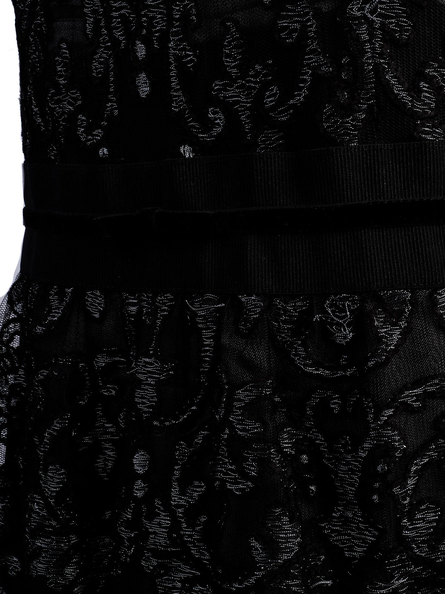 Excellent Clips Black Lace Dress XL Floral Overlay Peplum Waist
