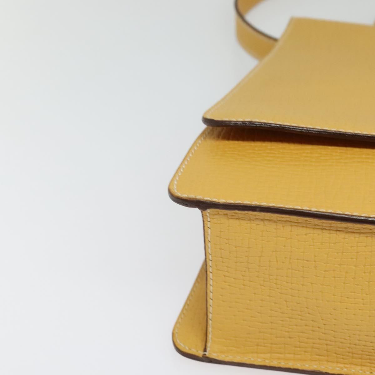 Loewe Barcelona Hand Bag Leather 2way Yellow Auth