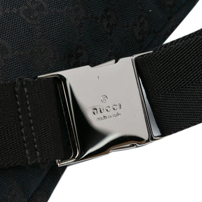 Gucci GG Canvas Double Pocket Belt Bag Black