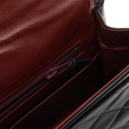 Chanel Matelasse W Flap Shoulder Bag Lambskin Black