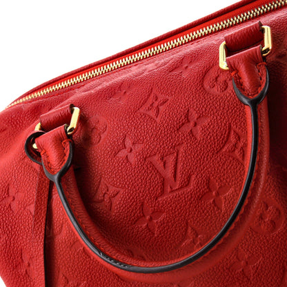 Louis Vuitton Speedy Bandouliere Bag Monogram Empreinte Leather 25