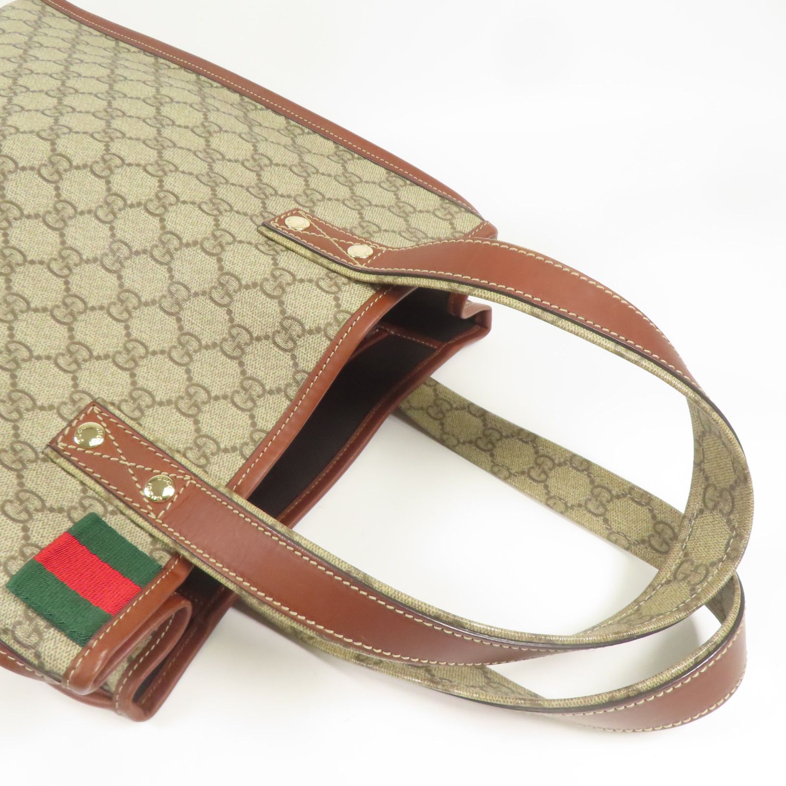 Gucci GG Plus Monogram Small Signature Web Loop Vertical Tote