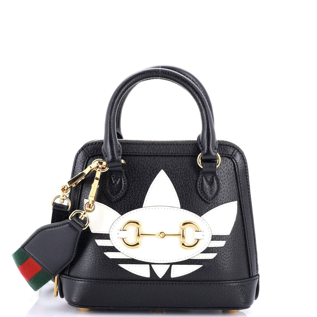 Gucci X Adidas Horsebit 1955 Top Handle Bag Leather With Applique Mini