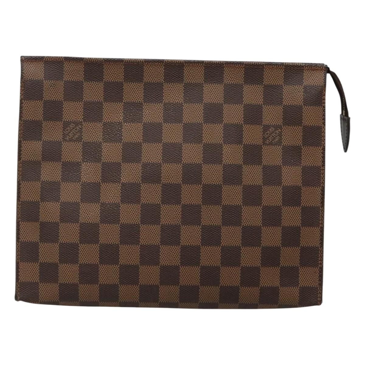 Louis Vuitton Damier Ebene Poche Toilette 26 Pouch N 47543 Lv Auth