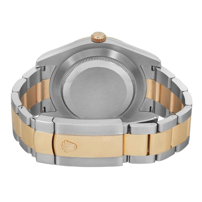 Rolex Datejust II 18K Yellow Gold Steel Champagne Dial Mens Watch 116333