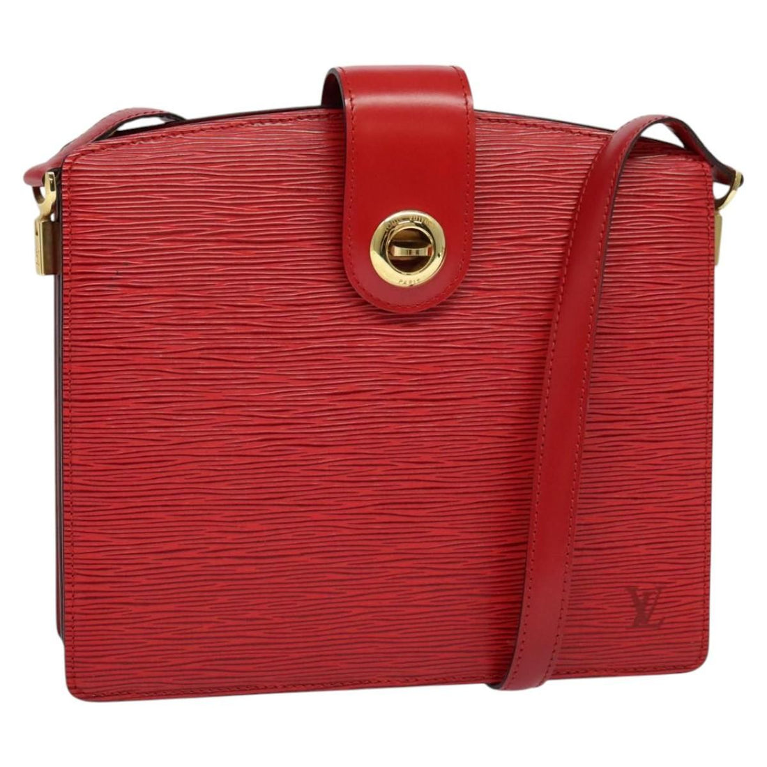 Louis Vuitton Epi Capuchin Shoulder Bag Red M 52347 Lv Auth