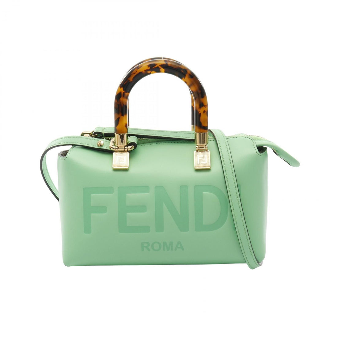 Fendi By The Way Mini Handbag Green Leather 8bs 067
